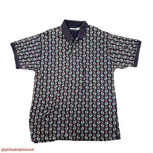 Vintage 1990's Abstract golf style Polo shirt mens XL